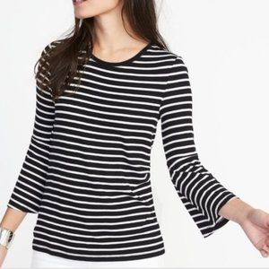 3/$35 // Boho Bell-Sleeve Striped  Top